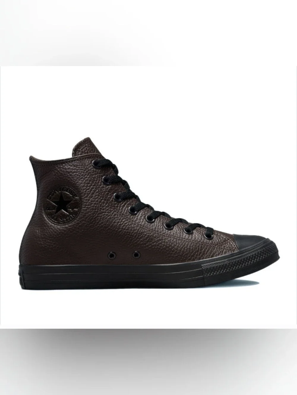 Classic High-Top Men's Leather Sneaker - Dark Brown